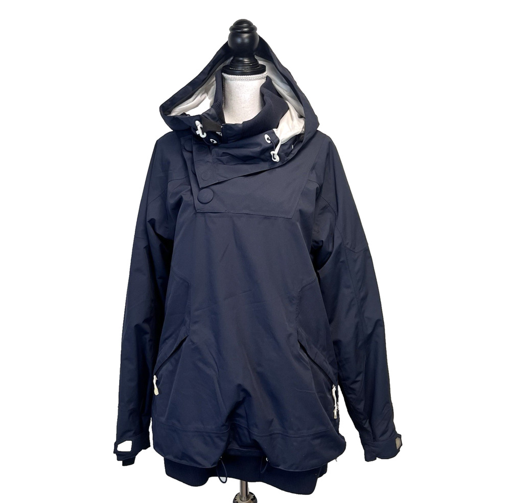 Oakley Women's Pullover Hooded Coat Ski Winter Jacket sz Extra Large Navy Blue